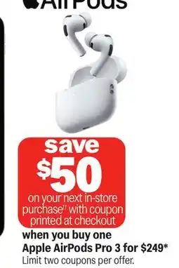 Meijer Apple AirPods Pro 3 offer