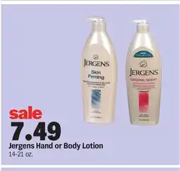 Meijer Jergens Hand or Body Lotion offer
