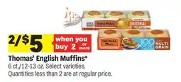 Meijer Thomas' English Muffins offer