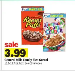 Meijer General Mills Family Size Cereal offer