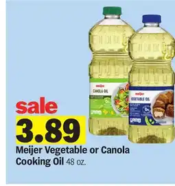 Meijer Meijer Vegetable or Canola Cooking Oil offer