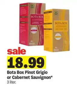 Meijer Bota Box Pinot Grigio or Cabernet Sauvignon offer