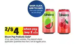 Meijer Bloom Pop Prebiotic Soda offer