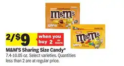 Meijer M&M'S Sharing Size Candy offer