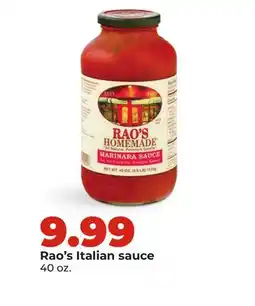 Hy-Vee Rao's Italian sauce offer