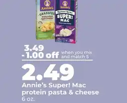 Hy-Vee Annie's Super! Mac protein pasta & cheese offer