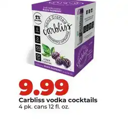 Hy-Vee Carbliss vodka cocktails offer