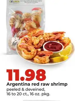Hy-Vee Argentina red raw shrimp offer