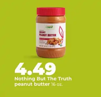 Hy-Vee Nothing But The Truth peanut butter offer