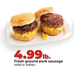 Hy-Vee Fresh ground pork sausage offer