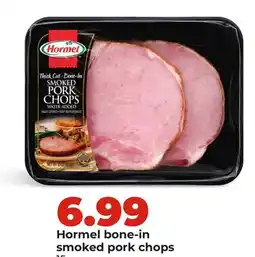Hy-Vee Hormel bone-in smoked pork chops offer