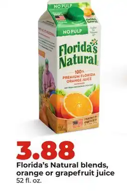 Hy-Vee Florida's Natural blends, orange or grapefruit juice offer