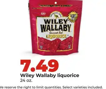 Hy-Vee Wiley Wallaby liquorice offer