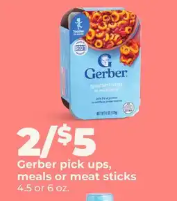 Hy-Vee Gerber pick ups, meals or meat sticks offer