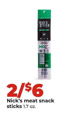 Hy-Vee Nick's meat snack sticks offer