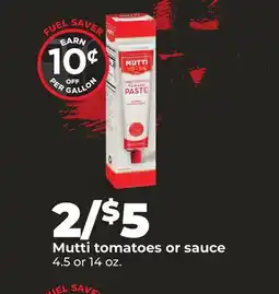 Hy-Vee Mutti tomatoes or sauce offer