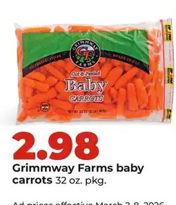 Hy-Vee Grimmway Farms baby carrots offer