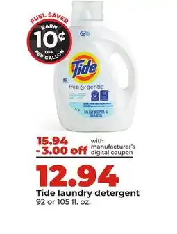 Hy-Vee Tide laundry detergent offer