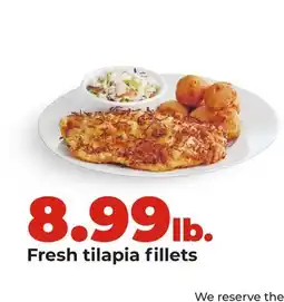 Hy-Vee Fresh tilapia fillets offer