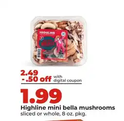 Hy-Vee Highline mini bella mushrooms offer