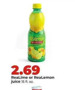 Hy-Vee ReaLime or ReaLemon juice offer