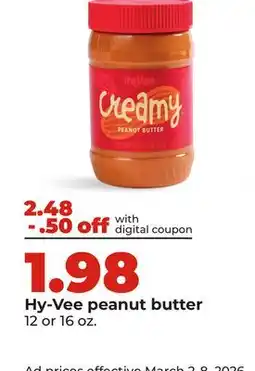 Hy-Vee Hy-Vee peanut butter offer