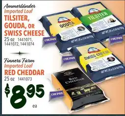Restaurant Depot Ammerländer Imported Loaf TILSITER, GOUDA, OR SWISS CHEESE offer