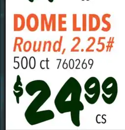 Restaurant Depot DOME LIDS Round, 2.25 offer
