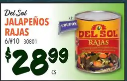 Restaurant Depot Del Sol JALAPEÑOS RAJAS offer