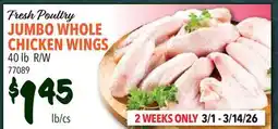 Restaurant Depot Fresh Poultry JUMBO WHOLE CHICKEN WINGS offer
