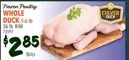 Restaurant Depot Frozen Poultry WHOLE DUCK offer