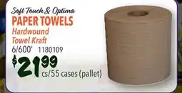 Restaurant Depot Soft Touch & Optima PAPER TOWELS Hardwound Towel Kraft offer