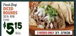 Restaurant Depot Fresh Beef Diced Rounds offer