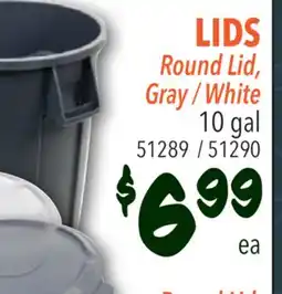 Restaurant Depot LIDS Round Lid, Gray / White offer