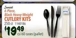 Restaurant Depot Sunset 6 Piece, Black Heavy-Weight CUTLERY KITS offer