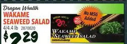 Restaurant Depot Dragon Wealth WAKAME SEAWEED SALAD offer