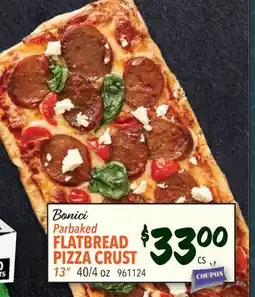 Restaurant Depot Bonici Parbaked FLATBREAD PIZZA CRUST offer