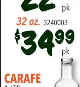 Restaurant Depot CARAFE offer