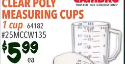 Restaurant Depot CLEAR POLY MEASURING CUPS offer