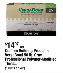 The Home Depot Custom Building Products VersaBond 50 lb. Gray Professional Polymer-Modified Thinset Mortar offer