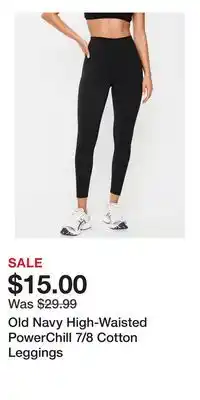 Old Navy Old Navy High-Waisted PowerChill 7/8 Cotton Leggings offer