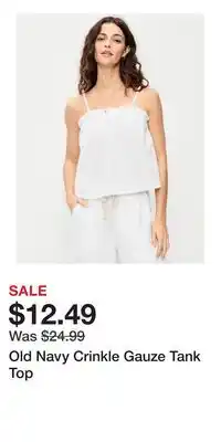 Old Navy Old Navy Crinkle Gauze Tank Top offer
