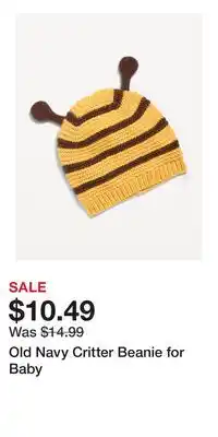 Old Navy Old Navy Critter Beanie for Baby offer