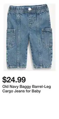 Old Navy Old Navy Baggy Barrel-Leg Cargo Jeans for Baby offer