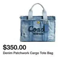 Belk Denim Patchwork Cargo Tote Bag offer