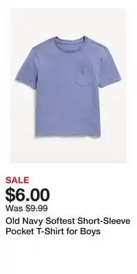 Old Navy Old Navy Softest Short-Sleeve Pocket T-Shirt for Boys offer
