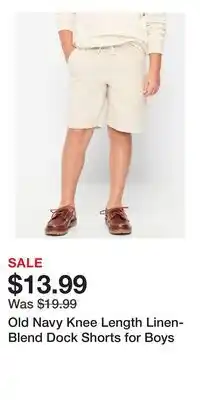 Old Navy Old Navy Knee Length Linen-Blend Dock Shorts for Boys offer