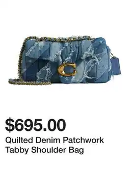Belk Quilted Denim Patchwork Tabby Shoulder Bag offer