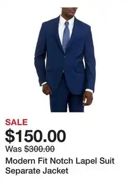 Belk Modern Fit Notch Lapel Suit Separate Jacket offer
