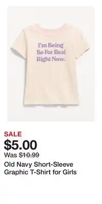 Old Navy Old Navy Short-Sleeve Graphic T-Shirt for Girls offer